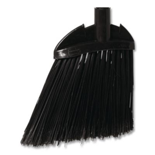 Angled Lobby Broom, Poly Bristles, 35" Handle, Black