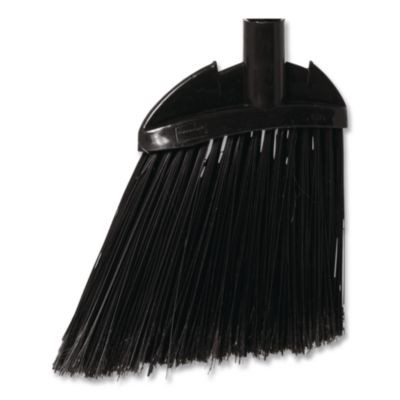 Angled Lobby Broom, Poly Bristles, 35" Length, Black