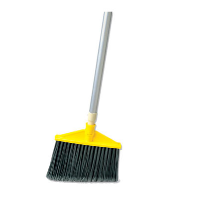 Angled Large Broom, 48.78" Handle, Silver/Gray