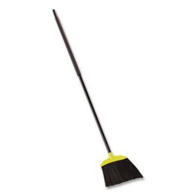 Jumbo Smooth Sweep Angled Broom, 46" Length, Black/Yellow, 6/Carton