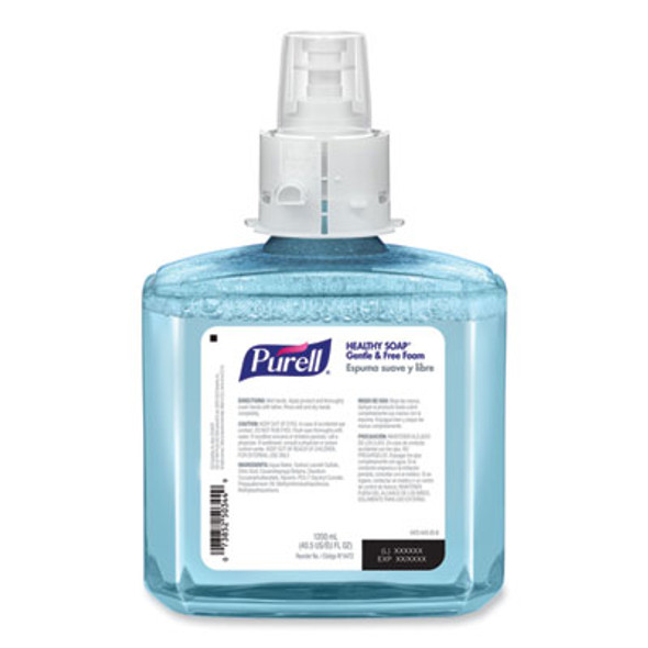 Healthy Soap Gentle And Free Foam Refill, For Es6 Dispensers, Fragrance-Free, 1,200 Ml, 2/Carton