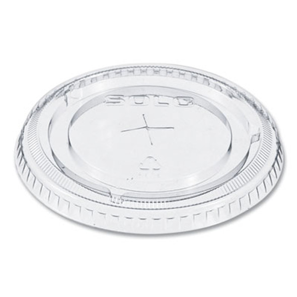 Straw-Slot Cold Cup Lids, Fits 9 Oz To 20 Oz Cold Cups, Plastic, Clear, 100/Sleeve, 10 Sleeves/Carton