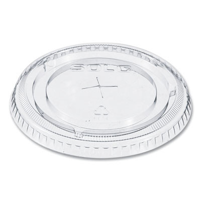 Straw-Slot Cold Cup Lids, Fits 9 Oz To 20 Oz Cold Cups, Plastic, Clear, 100/Sleeve, 10 Sleeves/Carton