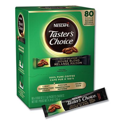 Taster's Choice Stick Pack, Decaf, 0.06 Oz, 80/Box