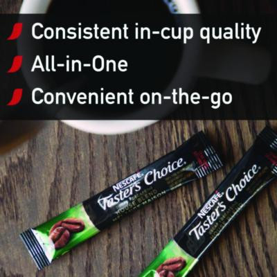 Taster's Choice Stick Pack, Decaf, 0.06Oz, 80/Box, 6 Boxes/Carton