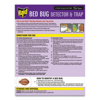 Bed Bug Detector And Trap, 0.19 Lb Trap, 8 Traps/Box, 6/Carton