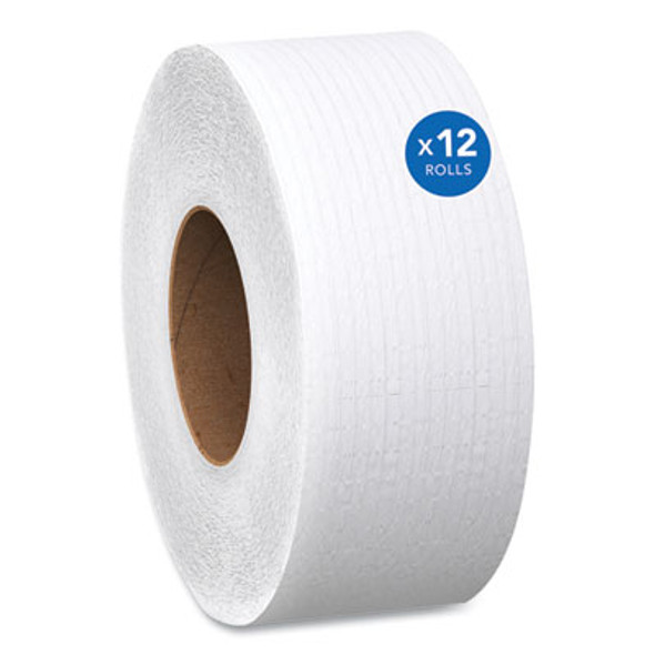 Essential 100% Recycled Fiber Jrt Bathroom Tissue For Business, Septic Safe, 2-Ply, 3.55" x 1,000 Ft, White, 12 Rolls/Carton