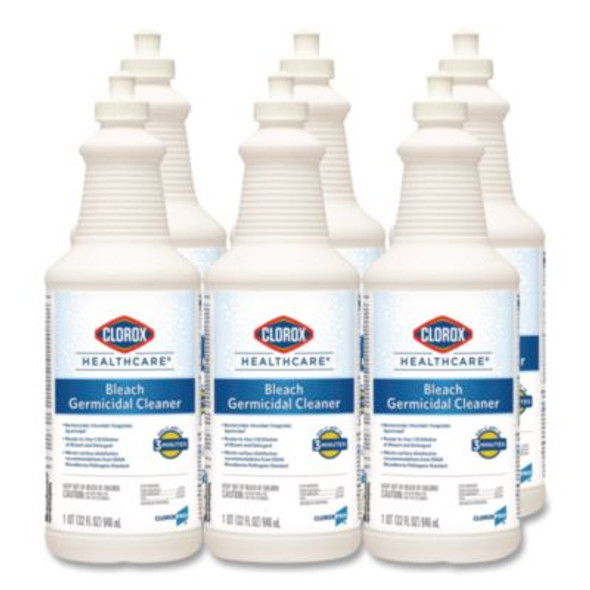 Bleach Germicidal Cleaner, 32 Oz Pull-Top Bottle, 6/Carton