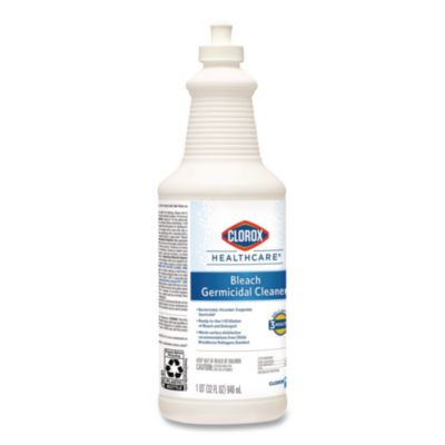 Bleach Germicidal Cleaner, Unscented, 32 Oz Pull-Top Bottle, 6/Carton