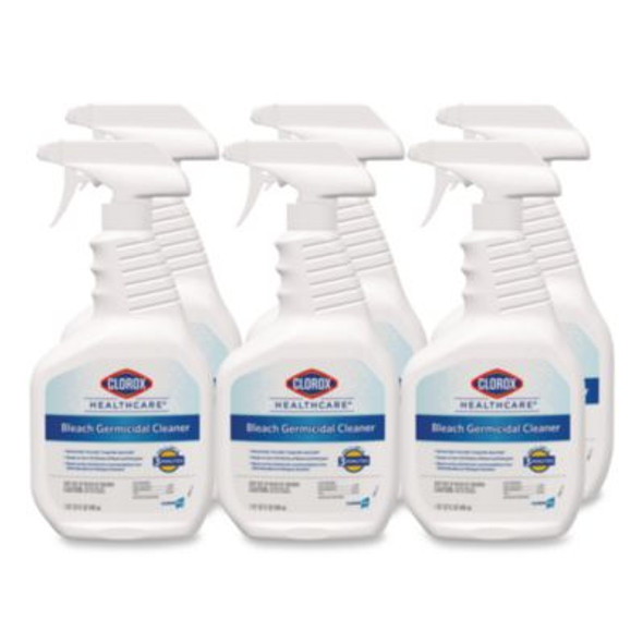 Bleach Germicidal Cleaner, 32 Oz Spray Bottle, 6/Carton