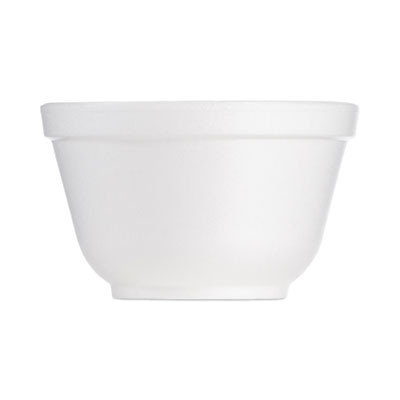 Foam Container, Squat, 6 Oz, White, 50/Pack, 20 Packs/Carton