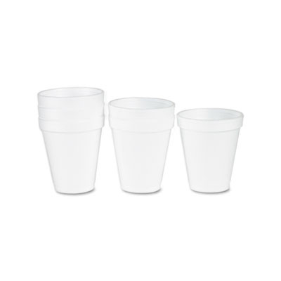 Foam Drink Cups, 6 Oz, White, 25/Bag, 40 Bags/Carton