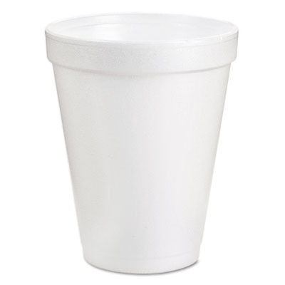 Foam Drink Cups, 6 Oz, White, 25/Bag, 40 Bags/Carton