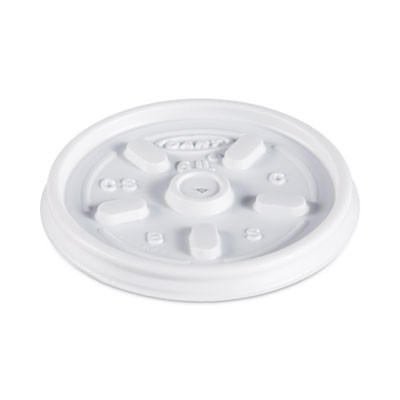 Plastic Lids For Foam Containers, Vented, Fits 3.5 Oz To 6 Oz, White, 100/Pack, 10 Packs/Carton