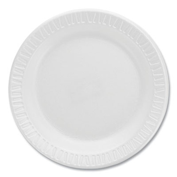 Quiet Classic Laminated Foam Dinnerware Plates, 6" Dia, White, 125/Pack, 8 Packs/Carton