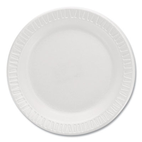 Mediumweight Foam Dinnerware, Plate, 6" Dia, White, 125/Pack