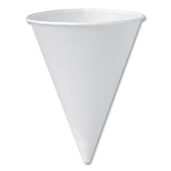 Bare Eco-Forward Treated Paper Cone Cups, 6 Oz, White, 200/Sleeve, 25 Sleeves/Carton