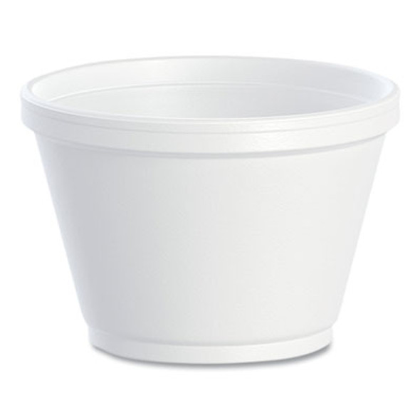 Foam Containers, 6 Oz, White, 50/Bag, 20 Bags/Carton