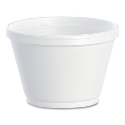 Foam Containers, 6 Oz, White, 50/Bag, 20 Bags/Carton