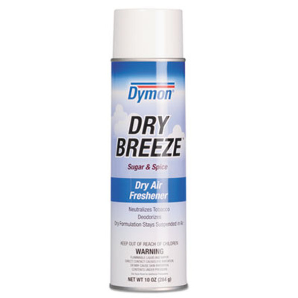 Dry Breeze Aerosol Air Freshener, Sugar And Spice, 10 Oz Aerosol Spray, 12/Carton