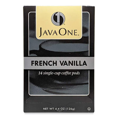 Coffee Pods, French Vanilla, Single Cup, 14/Box