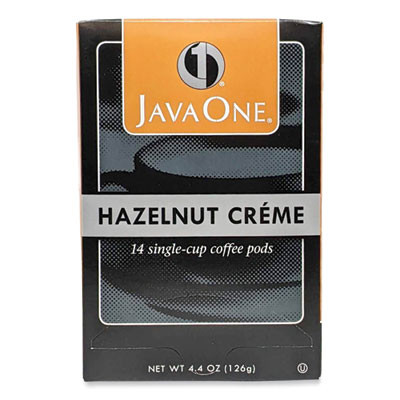 Coffee Pods, Hazelnut Creme, Single Cup, 14/Box