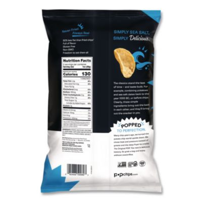 Potato Chips, Sea Salt Flavor, 0.8 Oz Bag, 24/Carton
