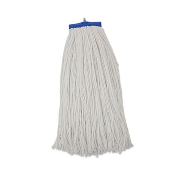 Cut-End Lie-Flat Wet Mop Head, Rayon, 24Oz, White, 12/Carton