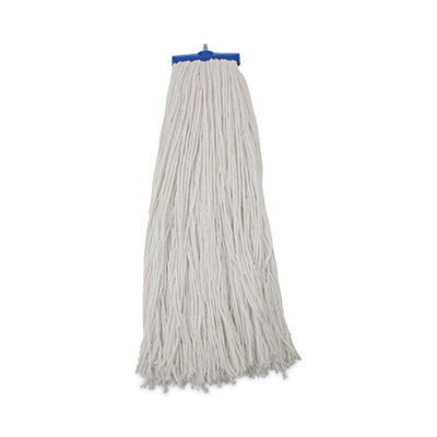 Mop Head, Economical Lie-Flat Head, Rayon Fiber, 32 Oz, White, 12/Carton