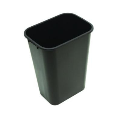 Soft-Sided Wastebasket, 41 Qt, Polyethylene, Black