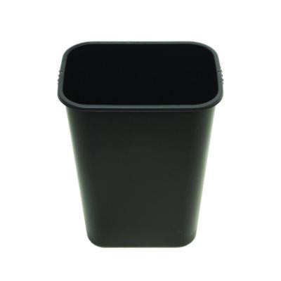 Soft-Sided Wastebasket, 41 Qt, Polyethylene, Black