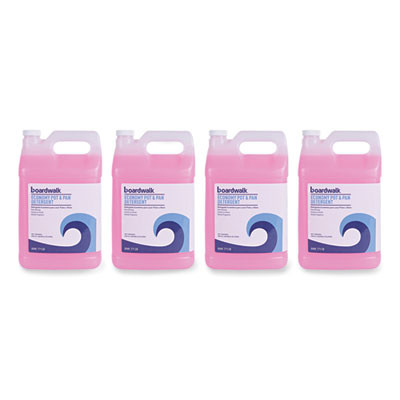 Industrial Strength Pot And Pan Hand Dishwashing Detergent, Herbal Scent, 1 Gal Bottle, 4/Carton