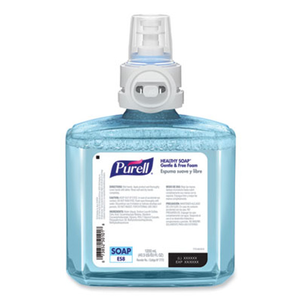 Healthy Soap Gentle And Free Foam Refill, For Es8 Dispensers, Fragrance-Free, 1,200 Ml, 2/Carton