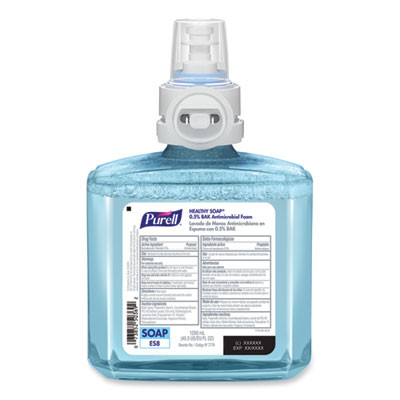 Healthy Soap 0.5% Bak Antimicrobial Foam Refill, For Es8 Dispensers, Light Citrus Floral Scent, 1,200 Ml, 2/Carton