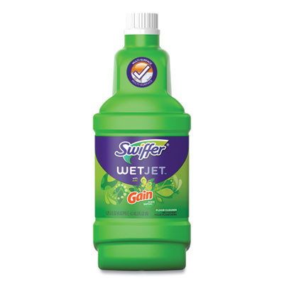Wetjet System Cleaning-Solution Refill, Gain Scent, 1.25 L Bottle, 4/Carton