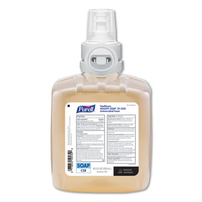 Healthy Soap 2.0% Chg Antimicrobial Foam Refill For Cs8 Dispensers, Fragrance-Free, 1,200 Ml, 2/Carton