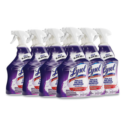 Mold And Mildew Remover With Bleach, Unscented, 32 Oz Spray Bottle, 12/Carton