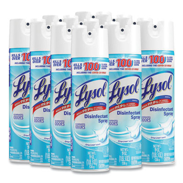 Disinfectant Spray, Crisp Linen Scent, 19 Oz Aerosol Spray
