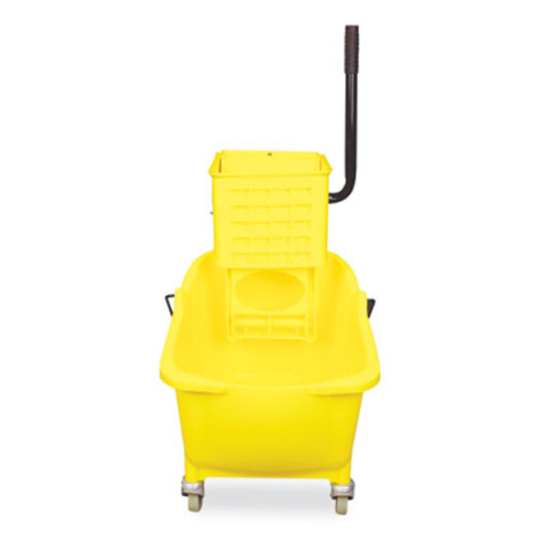 Side-Press Wringer And Plastic Bucket Combo, 12 To 32 Oz, Yellow