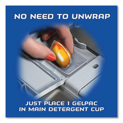 Dish Detergent Gelpacs, Orange Scent, 32/Box