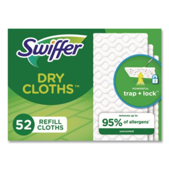 Dry Refill Cloths, 10.4 x 8, White, 52/Box, 3 Boxes/Carton
