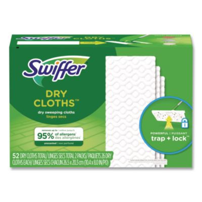 Dry Refill Cloths, 10.4 x 8, White, 52/Box, 3 Boxes/Carton
