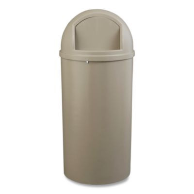 Marshal Classic Container, 25 Gal, Plastic, Beige