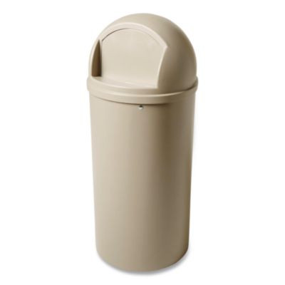 Marshal Classic Container, 25 Gal, Plastic, Beige