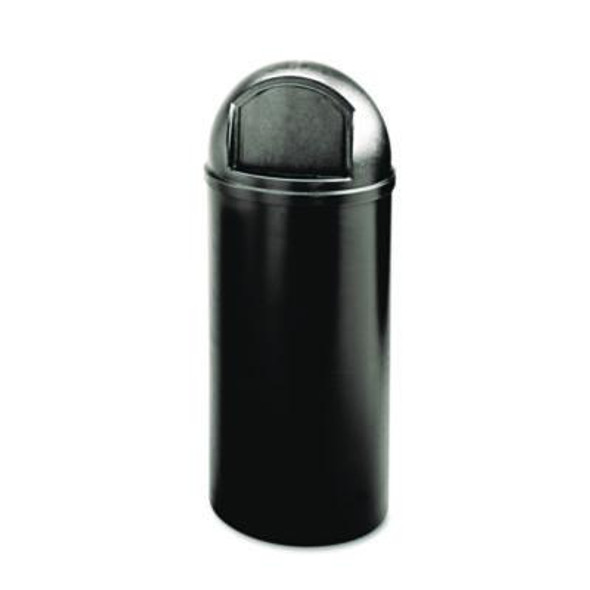 Marshal Classic Container, 25 Gal, Plastic, Black