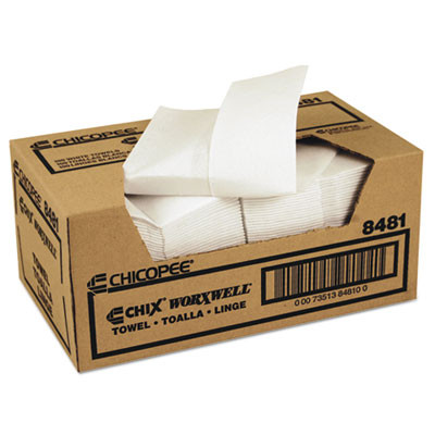 Durawipe Shop Towels, 13 X 15, Z Fold, White, 100/Carton