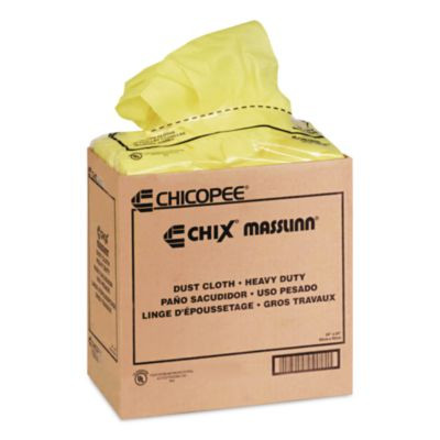 Masslinn Dust Cloths, 1-Ply, 24 x 24, Unscented, Yellow, 30/Bag, 5 Bags/Carton