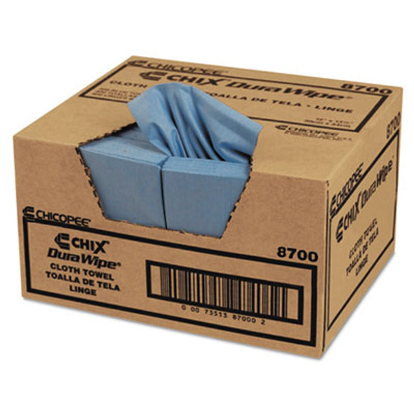 Veraclean Critical Cleaning Wipes, Smooth Texture, 1/4 Fold, 1-Ply, 12 x 13, Unscented, Blue, 400/Carton