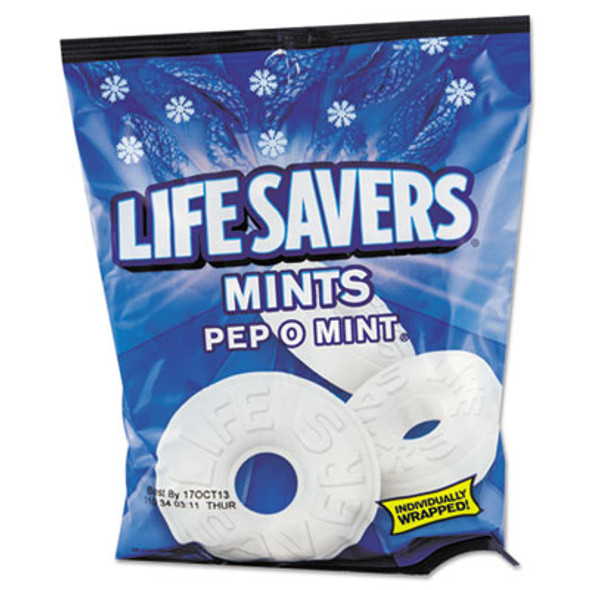 Hard Candy Mints, Pep-O-Mint, Individually Wrapped, 6.25 oz Bag