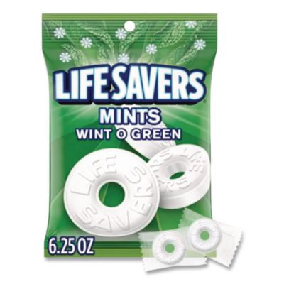 Hard Candy Mints, Wint-O-Green, Individually Wrapped, 6.25 Oz Bag